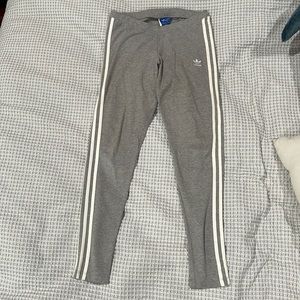 Adicolor Classics 3-Stripes Gray Adidas Leggings